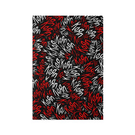 Обложка для паспорта матовая кожа с принтом KoЯn KoЯn KoЯn... в Ухте, натуральная матовая кожа | размер 19,3 х 13,7 см; прозрачные пластиковые крепления | Тематика изображения на принте: alternative | korn | koяn | nu metal | альтернатива | корн | ню метал | рок