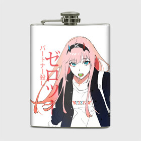 Фляга с принтом Zero Two, Darling in the Franx в Ухте, металлический корпус | емкость 0,22 л, размер 125 х 94 мм. Виниловая наклейка запечатывается полностью | Тематика изображения на принте: 02 | anime girl | darling in the franxx | zero two | аниме | дарлинг во франксе | девушка с розовыми волосами | манга | милый во франксе | ноль два | розовые волосы | тян
