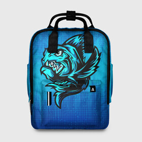 Женский рюкзак 3D Пиранья: в Ухте, 100% полиэстер | лямки с регулируемой длиной, сверху ручки, чтобы рюкзак нести как сумку. Основное отделение закрывается на молнию, как и внешний карман. Внутри два дополнительных кармана, один из которых закрывается на молнию. По бокам два дополнительных кармашка, куда поместится маленькая бутылочка
 | fish | piranha | живность | морская | на синем | пиранья | рыба