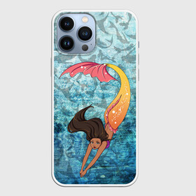 Чехол для iPhone 13 Pro Max с принтом Русалка | Подводный мир (Z) в Ухте,  |  | mermaid | naiad | nymph | rusalka | ведява | водяница | восточнославянская мифология | дух | лесовица | мифология | морская дева | нимфа | подводный мир | русал | русалии | русалка | русалочка | ундина | фараонка