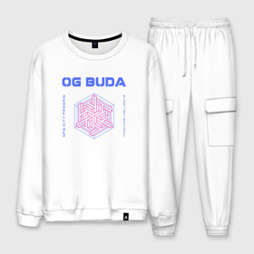 Мужской костюм хлопок с принтом OG BUDA | ОПГ СИТИ | FREERIO | SEXY DRILL в Ухте, 100% хлопок | на свитшоте круглая горловина, мягкая резинка по низу. Брюки заужены к низу, на них два вида карманов: два “обычных” по бокам и два объемных, с клапанами, расположенные ниже линии бедра. Брюки с мягкой трикотажной резинкой на поясе и по низу штанин. В поясе для дополнительного комфорта — широкие завязки | budaog | drill | freerio | luv | mayot | melon | music | og buda | ogbuda | soda | буда | дрилл | оджи | опг | оуджи | сити | трэп | тюмень