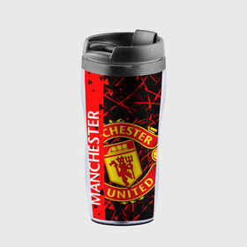 Термокружка-непроливайка с принтом МАНЧЕСТЕР / MANCHESTER UNITED в Ухте, внутренняя часть — пищевой пластик, наружная часть — прозрачный пластик, между ними — полиграфическая вставка с рисунком | объем — 350 мл, герметичная крышка | Тематика изображения на принте: football | manchester united football club | sport | uefa | английская премьер лига | лига финал | манчестер юнайтед | матч. | спорт | уефа | финал | футбол