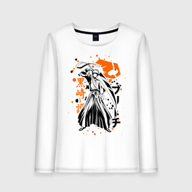 Женский лонгслив хлопок с принтом Ичиго Куросаки, Bleach в Ухте, 100% хлопок |  | bleach | hollow | ichigo | аниме | блич | ичиго куросаки | манга | маска | пустой
