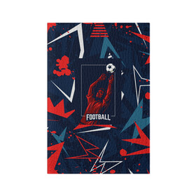 Обложка для паспорта матовая кожа с принтом ФУТБОЛ в Ухте, натуральная матовая кожа | размер 19,3 х 13,7 см; прозрачные пластиковые крепления | Тематика изображения на принте: люблю футбол | пятна | символы | футбол | футболисты