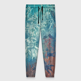 Женские брюки 3D с принтом Ангелы и Демоны в Ухте, полиэстер 100% | прямой крой, два кармана без застежек по бокам, с мягкой трикотажной резинкой на поясе и по низу штанин. В поясе для дополнительного комфорта — широкие завязки | ангелы | война | демоны | рай и ад | сражение