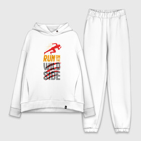 Женский костюм хлопок Oversize с принтом Run on the Wild Side в Ухте,  |  | run | wild | бег | зож | спорт | тренировки