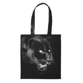 Шоппер 3D с принтом Panther в Ухте, 100% полиэстер | Плотность: 200 г/м2; Размер: 34×35 см; Высота лямок: 30 см | animal | panther | roar | wild | пантера