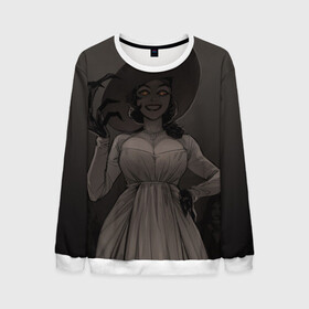 Мужской свитшот 3D с принтом ДИМИТРЕСКУ | RESIDENT EVIL в Ухте, 100% полиэстер с мягким внутренним слоем | круглый вырез горловины, мягкая резинка на манжетах и поясе, свободная посадка по фигуре | resident evil | resident evil 8 village | village | вампиры | димитреску | леди | резидент | эвил