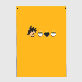 Постер с принтом Son Goku. Noodle Eater в Ухте, 100% бумага
 | бумага, плотность 150 мг. Матовая, но за счет высокого коэффициента гладкости имеет небольшой блеск и дает на свету блики, но в отличии от глянцевой бумаги не покрыта лаком | ball | birus | broly | dragon | eater | frieza | goku | majin | man | pac | piccolo | saiyan | sayan | sell | sleep | super | trunks | vejeta | бирус | броли | буу | веджета | гоку | драконий | жемчуг | курилин | маджин | пикколо | сайян | саян | селл | с