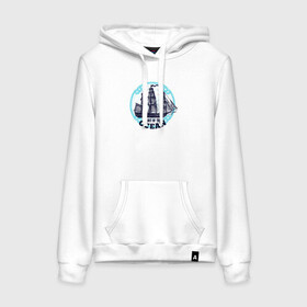 Женская толстовка с принтом Корабль Дух океана в Ухте, френч-терри, мягкий теплый начес внутри (100% хлопок) | карман-кенгуру, эластичные манжеты и нижняя кромка, капюшон с подкладом и шнурком | Тематика изображения на принте: ocean | ships | spirit | дух | корабли | кораблики | море | морские | морское | океан