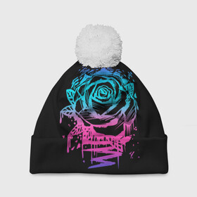 Шапка 3D c помпоном с принтом Неоновая Роза | Neon Rose в Ухте, 100% полиэстер | универсальный размер, печать по всей поверхности изделия | flower | flowers | green | nature | neon | pattern | red | rose | roses | spring | summer | весна | зеленый | краски | красная | лето | листва | листья | неон | неоновая | паттерн | природа | роза | розы | узор | фауна | флора | цветок | цветы