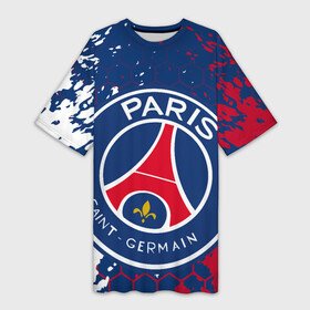 Платье-футболка 3D с принтом ФК ПСЖ   FC PSG   PARIS SG в Ухте,  |  | fifa. | football | paris saint germain football club | psg | sport | uefa | английская премьер лига | лига финал | матч | спорт | уефа | финал | фифа | фк парии сен жермен | фк псж | футбол