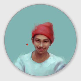 Коврик для мышки круглый BTS RM: в Ухте, резина и полиэстер | круглая форма, изображение наносится на всю лицевую часть | bts | pop | битиэс | бтс | ви | джей хоуп | джонгук | корейцы | музыка | поп | попса | рм | чимин | чин сюги