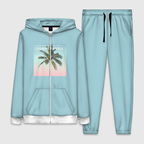 Женский костюм 3D Летние ощущения: в Ухте,  |  | голубая | лето | пальма | пляж | тропики