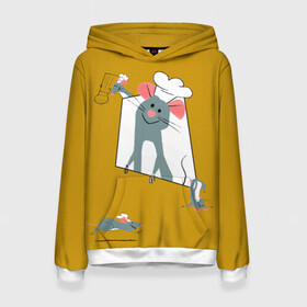 Женская толстовка 3D с принтом Реми в Ухте, 100% полиэстер  | двухслойный капюшон со шнурком для регулировки, мягкие манжеты на рукавах и по низу толстовки, спереди карман-кенгуру с мягким внутренним слоем. | ratatouille | vdgerir | рататуй | реми | ремми | рэмми