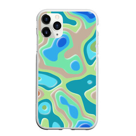 Чехол для iPhone 11 Pro матовый с принтом РазноцВетная абстракция в Ухте, Силикон |  | зеленый | разноцветный | синий