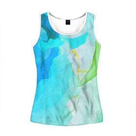 Женская майка 3D с принтом Что то необычНое в Ухте, 100% полиэстер | круглая горловина, прямой силуэт, длина до линии бедра | зеленый | лето | необычное | синий