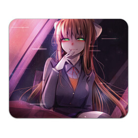 Коврик для мышки прямоугольный с принтом Monika Doki Doki в Ухте, натуральный каучук | размер 230 х 185 мм; запечатка лицевой стороны | club | doki doki | literature | monika | novel | доки доки | клуб | литературный | моника | роман