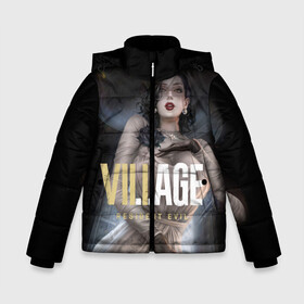 Зимняя куртка для мальчиков 3D с принтом Леди Альсина Димитреску в Ухте, ткань верха — 100% полиэстер; подклад — 100% полиэстер, утеплитель — 100% полиэстер | длина ниже бедра, удлиненная спинка, воротник стойка и отстегивающийся капюшон. Есть боковые карманы с листочкой на кнопках, утяжки по низу изделия и внутренний карман на молнии. 

Предусмотрены светоотражающий принт на спинке, радужный светоотражающий элемент на пуллере молнии и на резинке для утяжки | resident evil village | survival horror | деревня | компьютерная игра | леди альсина димитреску | обитель зла | ужас выживания