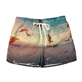 Женские шорты 3D Чайки на воде: в Ухте, 100% полиэстер | прямой крой, два кармана без застежек по бокам. Мягкая трикотажная резинка на поясе, внутри которой широкие завязки. Длина до середины бедра | вода | горы | закат | море | море чайки | на воде | озеро | птица | птицу чайку | птицы | суша | чайка | чайка 2 | чайка птица | чайка чайку | чайки | чайки на воде | чайков | чайку 2