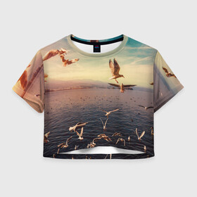 Женская футболка Crop-top 3D Чайки на воде: в Ухте, 100% полиэстер | круглая горловина, длина футболки до линии талии, рукава с отворотами | вода | горы | закат | море | море чайки | на воде | озеро | птица | птицу чайку | птицы | суша | чайка | чайка 2 | чайка птица | чайка чайку | чайки | чайки на воде | чайков | чайку 2