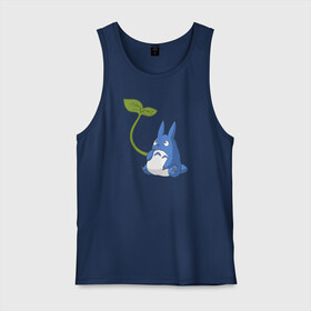 Мужская майка хлопок с принтом Chibi blue totoro в Ухте, 100% хлопок |  | anime | chibi | hayao | miyazaki | neighbor | totoro | аниме | миядзаки | сосед | тоторо | хаяо | чиби