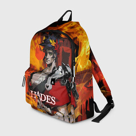 Рюкзак 3D с принтом Hades в Ухте, 100% полиэстер | лямки с регулируемой длиной, сверху петелька, чтобы рюкзак можно было повесить на вешалку. Основное отделение закрывается на молнию, как и внешний карман. Внутри два дополнительных кармана, один из которых закрывается на молнию. По бокам два дополнительных кармашка | hades | zagreus | аид | греческие боги | дионис | загрей | зевс