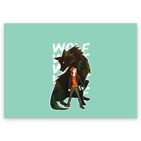 Поздравительная открытка с принтом Wolf в Ухте, 100% бумага | плотность бумаги 280 г/м2, матовая, на обратной стороне линовка и место для марки
 | Тематика изображения на принте: alpha | beta | derek | derek hale | omega | scott | scott mccall | serial | stiles | stiles stilinski | teen wolf | wolf | бета | волк | волки | волчонок | дерек | дерек хейл | оборотень | оборотни | ольфа | омега | сериал | скотт | скотт макколл | стайлз