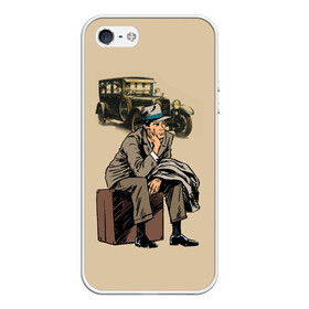 Чехол для iPhone 5/5S матовый с принтом Ожидание в Ухте, Силикон | Область печати: задняя сторона чехла, без боковых панелей | 70е годы | 80 е | америка | встреча | машины | ожидание | ретро