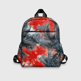 Детский рюкзак 3D с принтом Tropics Inverted в Ухте, 100% полиэстер | лямки с регулируемой длиной, сверху петелька, чтобы рюкзак можно было повесить на вешалку. Основное отделение закрывается на молнию, как и внешний карман. Внутри дополнительный карман. По бокам два дополнительных кармашка | Тематика изображения на принте: inverted | palms | небо | пальмы | тропики