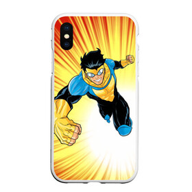 Чехол для iPhone XS Max матовый с принтом Invincible в Ухте, Силикон | Область печати: задняя сторона чехла, без боковых панелей | Тематика изображения на принте: allen | invincible | omni man | omniman | superhero | алиен | аллен | инвинсибл | неуязвимый | омнимэн | супергерои