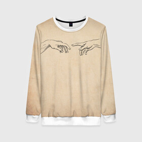 Женский свитшот 3D Сотворение Адама | Гранж: в Ухте, 100% полиэстер с мягким внутренним слоем | круглый вырез горловины, мягкая резинка на манжетах и поясе, свободная посадка по фигуре | adam | david | god | italia | michelangelo | адам | античность | архитектор | бог | буонарроти | век | гранж | давид | древность | италия | итальянский | картина | микеланджело | мыслитель | поэт | скульптор | скульптура