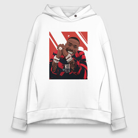 Женское худи Oversize хлопок с принтом DaBaby - Rap в Ухте, френч-терри — 70% хлопок, 30% полиэстер. Мягкий теплый начес внутри —100% хлопок | боковые карманы, эластичные манжеты и нижняя кромка, капюшон на магнитной кнопке | dababy | hiphop | music | rap | rapper | rockstar | usa | vinyl | граффити | диджей | мем | микрофон | музыка | рэп | рэпер | сша | хипхоп