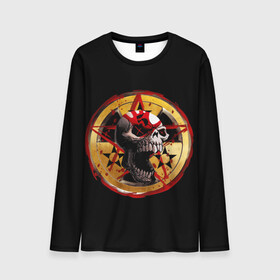 Мужской лонгслив 3D с принтом Five Finger Death Punch | FFDP в Ухте, 100% полиэстер | длинные рукава, круглый вырез горловины, полуприлегающий силуэт | Тематика изображения на принте: 5fdp | america | death | ffdp | finger | five | hard | metal | music | punch | rock | skull | states | united | usa | америка | метал | музыка | рок | сша | хард | череп