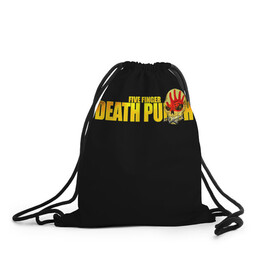 Рюкзак-мешок 3D с принтом FFDP | Five Finger Death Punch в Ухте, 100% полиэстер | плотность ткани — 200 г/м2, размер — 35 х 45 см; лямки — толстые шнурки, застежка на шнуровке, без карманов и подкладки | 5fdp | america | death | ffdp | finger | five | hard | metal | music | punch | rock | skull | states | united | usa | америка | метал | музыка | рок | сша | хард | череп