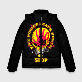 Зимняя куртка для мальчиков 3D с принтом Five Finger Death Punch (FFDP) в Ухте, ткань верха — 100% полиэстер; подклад — 100% полиэстер, утеплитель — 100% полиэстер | длина ниже бедра, удлиненная спинка, воротник стойка и отстегивающийся капюшон. Есть боковые карманы с листочкой на кнопках, утяжки по низу изделия и внутренний карман на молнии. 

Предусмотрены светоотражающий принт на спинке, радужный светоотражающий элемент на пуллере молнии и на резинке для утяжки | 5fdp | america | death | ffdp | finger | five | hard | metal | music | punch | rock | skull | states | united | usa | америка | метал | музыка | рок | сша | хард | череп
