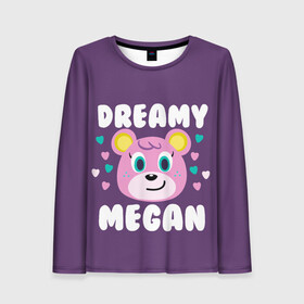 Женский лонгслив 3D с принтом Dreamy Megan в Ухте, 100% полиэстер | длинные рукава, круглый вырез горловины, полуприлегающий силуэт | animal crossing | game | games | анимал | играб игры | изабель | кросинг | кроссинг | мистер ресетти | том нук | энимал