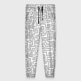 Женские брюки 3D Геометрический лабиринт: в Ухте, полиэстер 100% | прямой крой, два кармана без застежек по бокам, с мягкой трикотажной резинкой на поясе и по низу штанин. В поясе для дополнительного комфорта — широкие завязки | абстрактная геометрия | геометрический фон | лабиринт | сетка