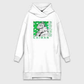 Платье-худи хлопок с принтом Caiman Dorohedoro в Ухте,  |  | anime | caiman | dorohedoro | kaiman | magician killer | manga | nikaido | noi | shin | аниме | дорохедоро | кайман | маги | магия | манга | никадо | нои | шин