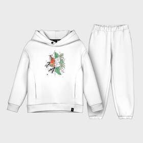 Детский костюм хлопок Oversize с принтом Geometry Fox в Ухте,  |  | fox | geometry | геометрия | лиса | природа