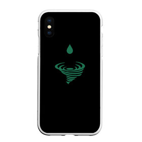 Чехол для iPhone XS Max матовый с принтом Зеленый ураган в Ухте, Силикон | Область печати: задняя сторона чехла, без боковых панелей | буря | вихрь | зеленый цвет | погода | природа | стихия природы | ураган | шторм | экология