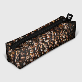 Пенал школьный 3D с принтом Зерна Кофе в Ухте, 100% полиэстер | плотная ткань, застежка на молнии | Тематика изображения на принте: beans | coffee | арабика | зерна | кофе