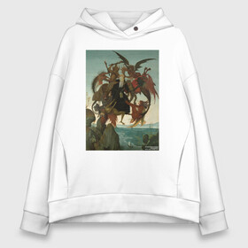 Женское худи Oversize хлопок с принтом Мучения святого Антония в Ухте, френч-терри — 70% хлопок, 30% полиэстер. Мягкий теплый начес внутри —100% хлопок | боковые карманы, эластичные манжеты и нижняя кромка, капюшон на магнитной кнопке | адам | бог | картина | картина микеланджело | мадонна брюгге | мадонна дони | микеланджело | микелянджело | моисей | мучения святого антония | оплакивание христа | рука адама | рука бога