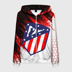 Мужская толстовка 3D на молнии с принтом ATLETICO DE MADRID АТЛЕТИКО в Ухте, 100% полиэстер | длина до линии бедра, манжеты и пояс оформлены мягкой тканевой резинкой, двухслойный капюшон со шнурком для регулировки, спереди молния, по бокам два кармана | atletico madrid | fifa | football | football club. | sport | uefa | английская премьер лига | атлетико мадрид | лига финал | матч | спорт | уефа | финал | фифа | футбол | футбольный клуб