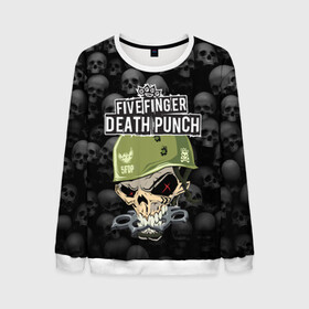 Мужской свитшот 3D с принтом Five Finger Death Punch 5FDP (Z) в Ухте, 100% полиэстер с мягким внутренним слоем | круглый вырез горловины, мягкая резинка на манжетах и поясе, свободная посадка по фигуре | Тематика изображения на принте: 5fdp | 5фдп | ffdp | five finger death punch | ivan moody | living the dream | zoltan bathory | альтернатива | грув метал | золтан батори | музыка | ню метал | рок | хард рок