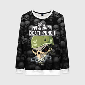 Женский свитшот 3D с принтом Five Finger Death Punch 5FDP (Z) в Ухте, 100% полиэстер с мягким внутренним слоем | круглый вырез горловины, мягкая резинка на манжетах и поясе, свободная посадка по фигуре | 5fdp | 5фдп | ffdp | five finger death punch | ivan moody | living the dream | zoltan bathory | альтернатива | грув метал | золтан батори | музыка | ню метал | рок | хард рок
