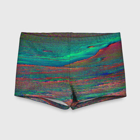 Детские купальные плавки 3D ГЛИТЧ ПОМЕХИ (Z): в Ухте, Полиэстер 85%, Спандекс 15% | Слитный крой, подклад по переду изделия, узкие бретели | abstract | glitch | lsd | абстракция | глитч | кислота | помехи | рябит | рябь | текстура