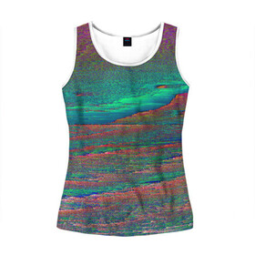 Женская майка 3D ГЛИТЧ ПОМЕХИ (Z): в Ухте, 100% полиэстер | круглая горловина, прямой силуэт, длина до линии бедра | abstract | glitch | lsd | абстракция | глитч | кислота | помехи | рябит | рябь | текстура