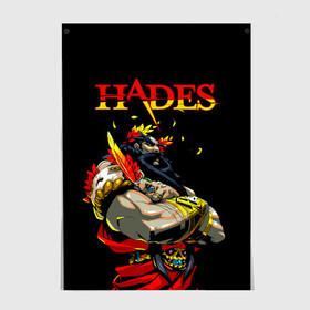 Постер с принтом Hades в Ухте, 100% бумага
 | бумага, плотность 150 мг. Матовая, но за счет высокого коэффициента гладкости имеет небольшой блеск и дает на свету блики, но в отличии от глянцевой бумаги не покрыта лаком | hades | roguelike | аид | бесконечные круги ада | бог подземного мира | компьютерная игра | мифология