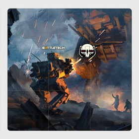 Магнитный плакат 3Х3 с принтом Battletech warrior в Ухте, Полимерный материал с магнитным слоем | 9 деталей размером 9*9 см | battle tech | battletech | game | games | батл тех | батлтеч | игра | игры | мех | мехи | роботы